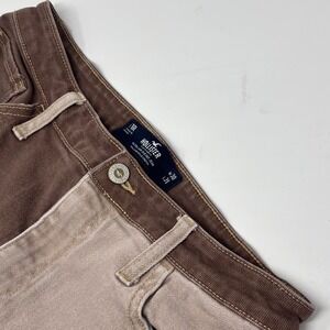 Hollister Women's 29x29 Patchwork Dad Jeans Ultra High Rise Straight Leg Brown